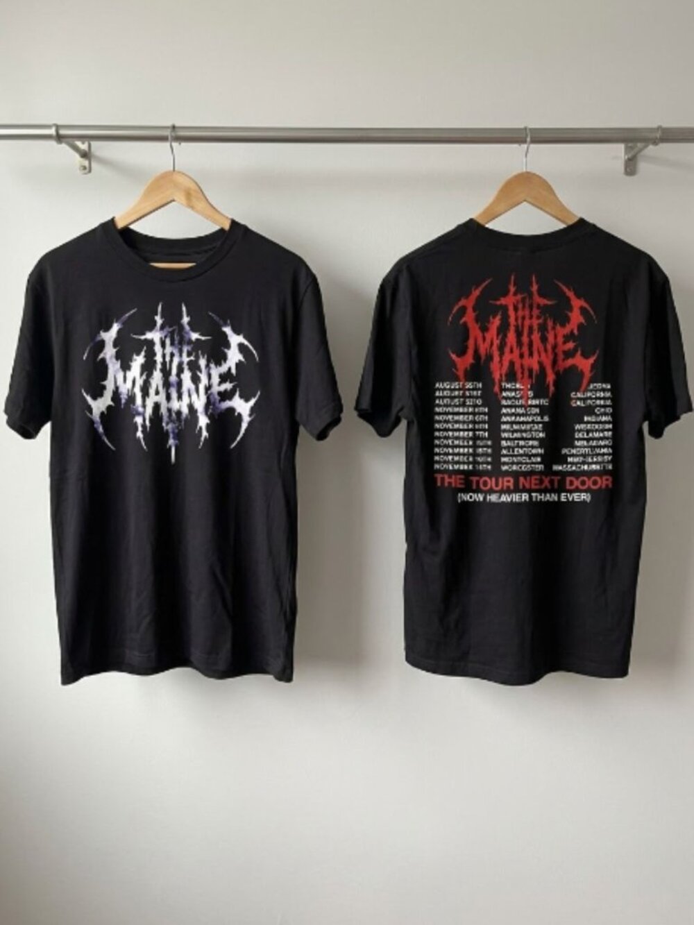 The Maine Tour Next Door Graphic T-Shirt Black Reprint